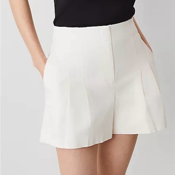 Ann Taylor Factory Cream High Waist Shorts - Picture 3 of 6